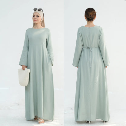 Abaya Modest Maxi Dress – Solid Color Robe