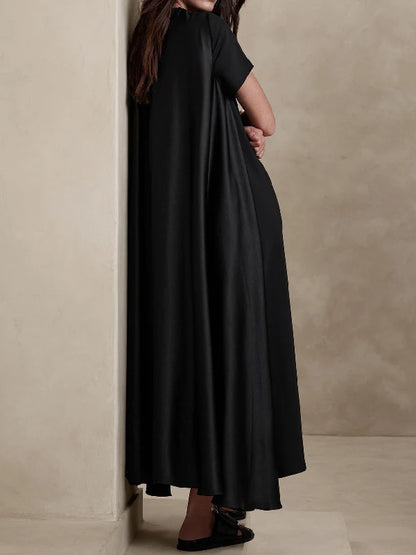 Effortless Elegance: Solid Color Maxi Dress