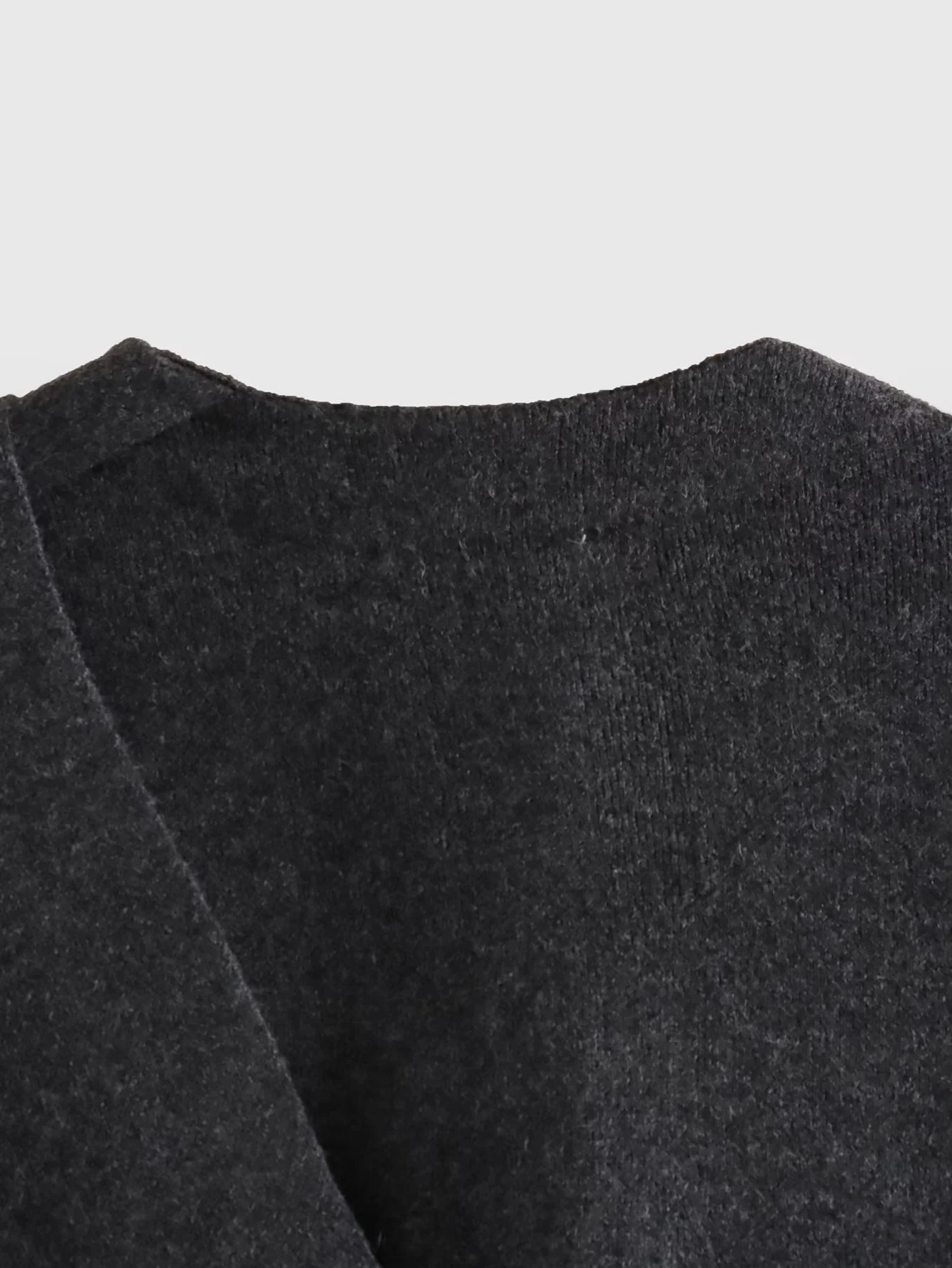 Scarf Coat Long Sleeve Knitted Asymmetric Jacket – Casual Streetwear Coat