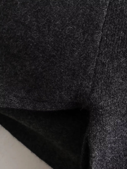Scarf Coat Long Sleeve Knitted Asymmetric Jacket – Casual Streetwear Coat