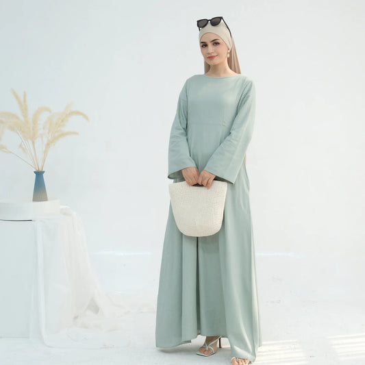 Abaya Modest Maxi Dress – Solid Color Robe